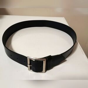 Task Force Mens Black   Leather Buckle Closure Belts Size 32